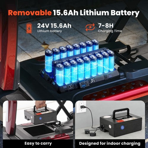iScooter X11 -liikkumiskyvyn skootteri, 250 W moottori, 24 V 15.6 Ah