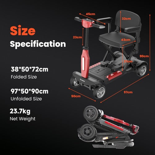 iScooter X11 -liikkumiskyvyn skootteri, 250 W moottori, 24 V 15.6 Ah