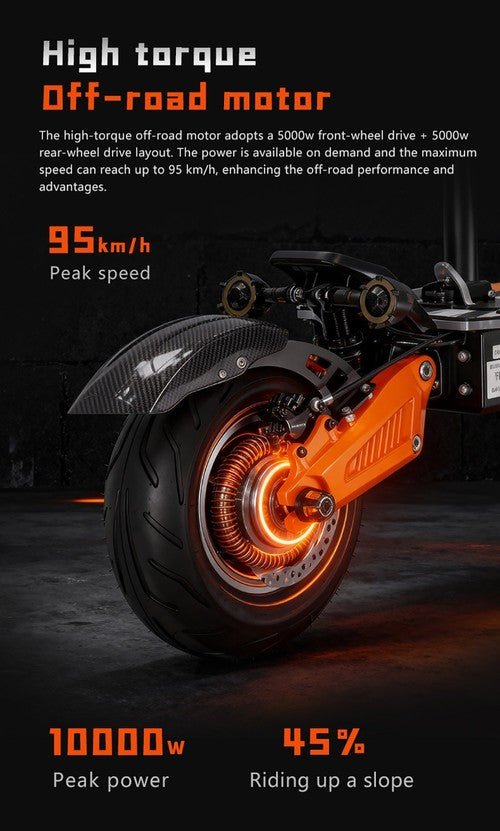 BOYUEDA M2 -sähköskootteri, 10000 W kaksoismoottori, 95 km/h