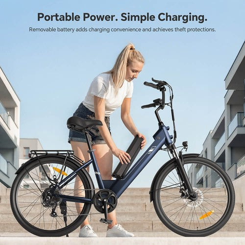 Touroll Roamer 2 ST Step-Thru -sähköpyörä, 250 W moottori, 36 V 15,6 Ah