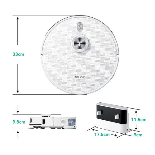 Tesvor S8 Pro 2-in-1-robotti-imuri moppaustoiminnolla, 6000 Pa